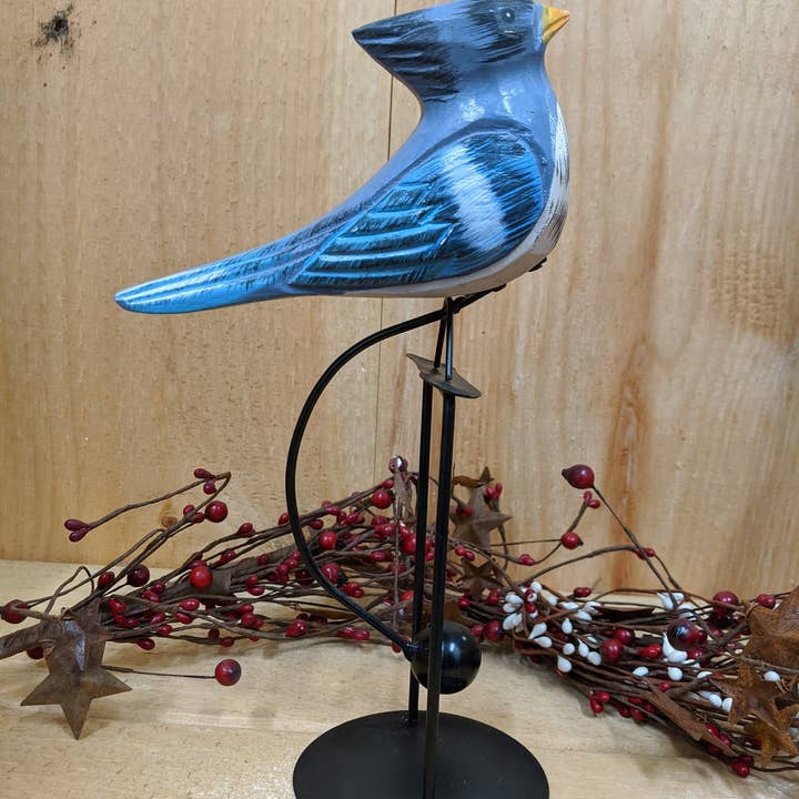 Balance Toys - Lovely Blue Jay 10" tall for wholesale by Green Pastures Wholesale