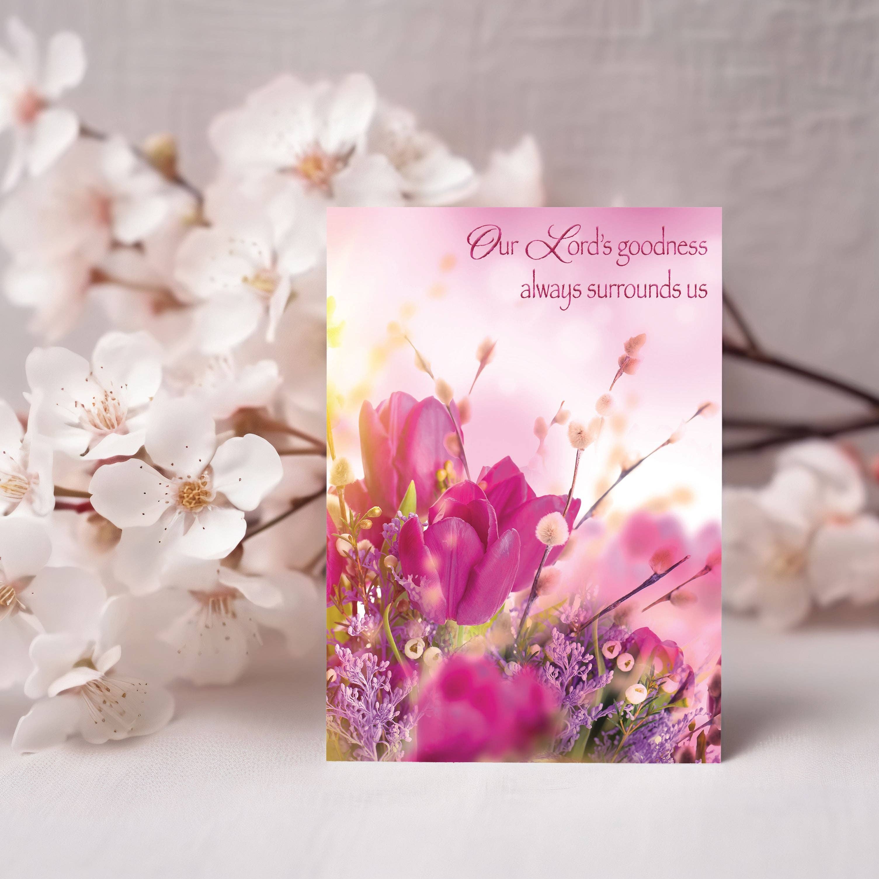 Crown Point Graphics - Wholesale Birthday Card - Shining Delicate Tulips | Birthday Greeting Card1