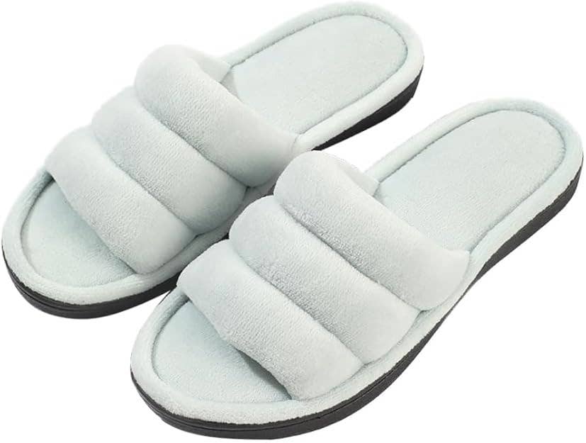 Roxoni - Vente Chaussons – femme - Pantoufles luxueuses en polaire corail - Haut rembourré en coton unique2