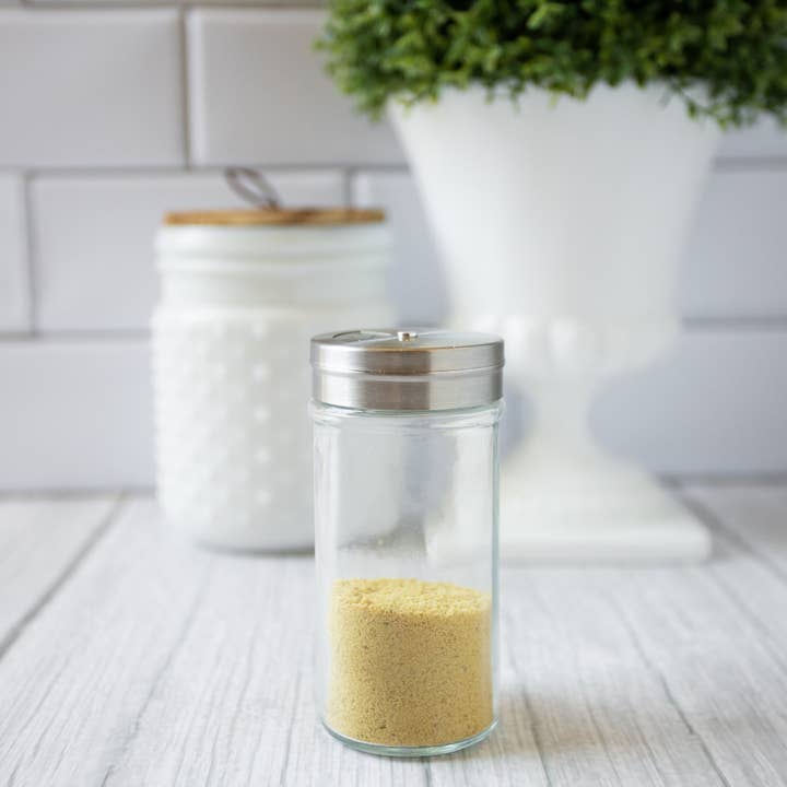 Fox Run Brands - Wholesale Spice Mill - Fox Run Glass Spice Jar, 4 Ounce Seasoning Shaker