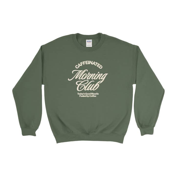 Lucy + Company - Wholesale Graphic Sweatshirt - Women's - Caffeinated Morning Club Sweatshirt5