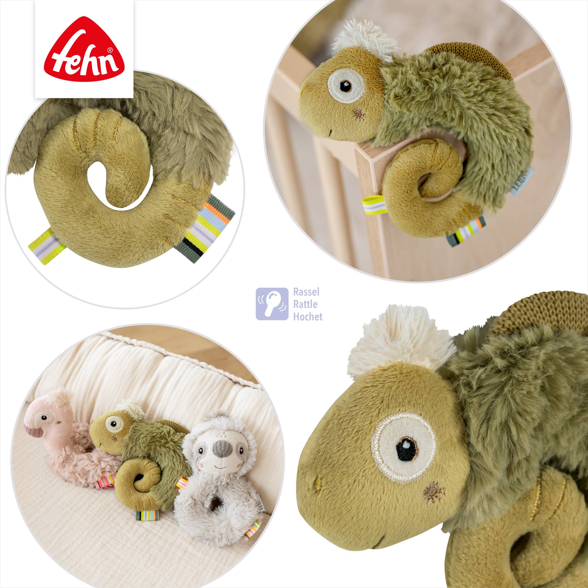 Fehn - Wholesale Handheld Rattle - Baby - Chameleon Grasping Ring - Grasping & Motor Skills Toy3