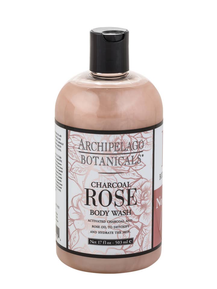Charcoal Rose 17oz Body Wash for wholesale by Archipelago Fragrences