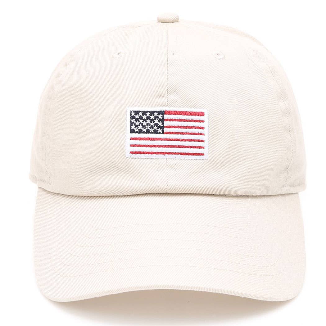 Fashion City – wholesale Baseball cap – Unisex – American Flag Patched Cotton Baseball Cap4