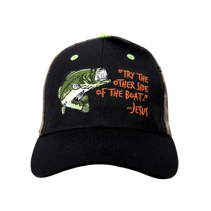 Hat - Black & Camo - Fisher Of Men for wholesale by Swanson Christian Products