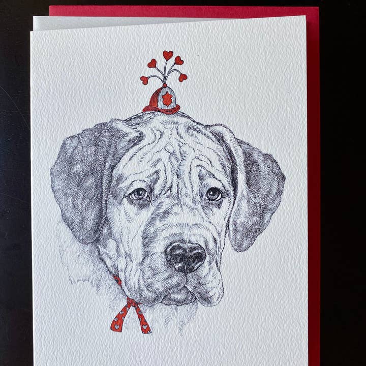 REMOVED BRAND - Wholesale Valentine's Day Card - Mastif Dog - Valentines Card1
