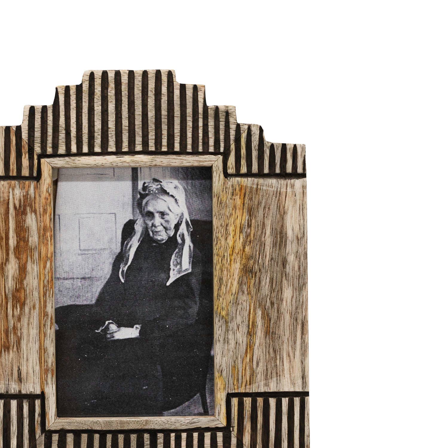 Foreside Home & Garden - Wholesale Picture Frame - 4x6 Photo Monty Stepped Picture Frame Wood Black2