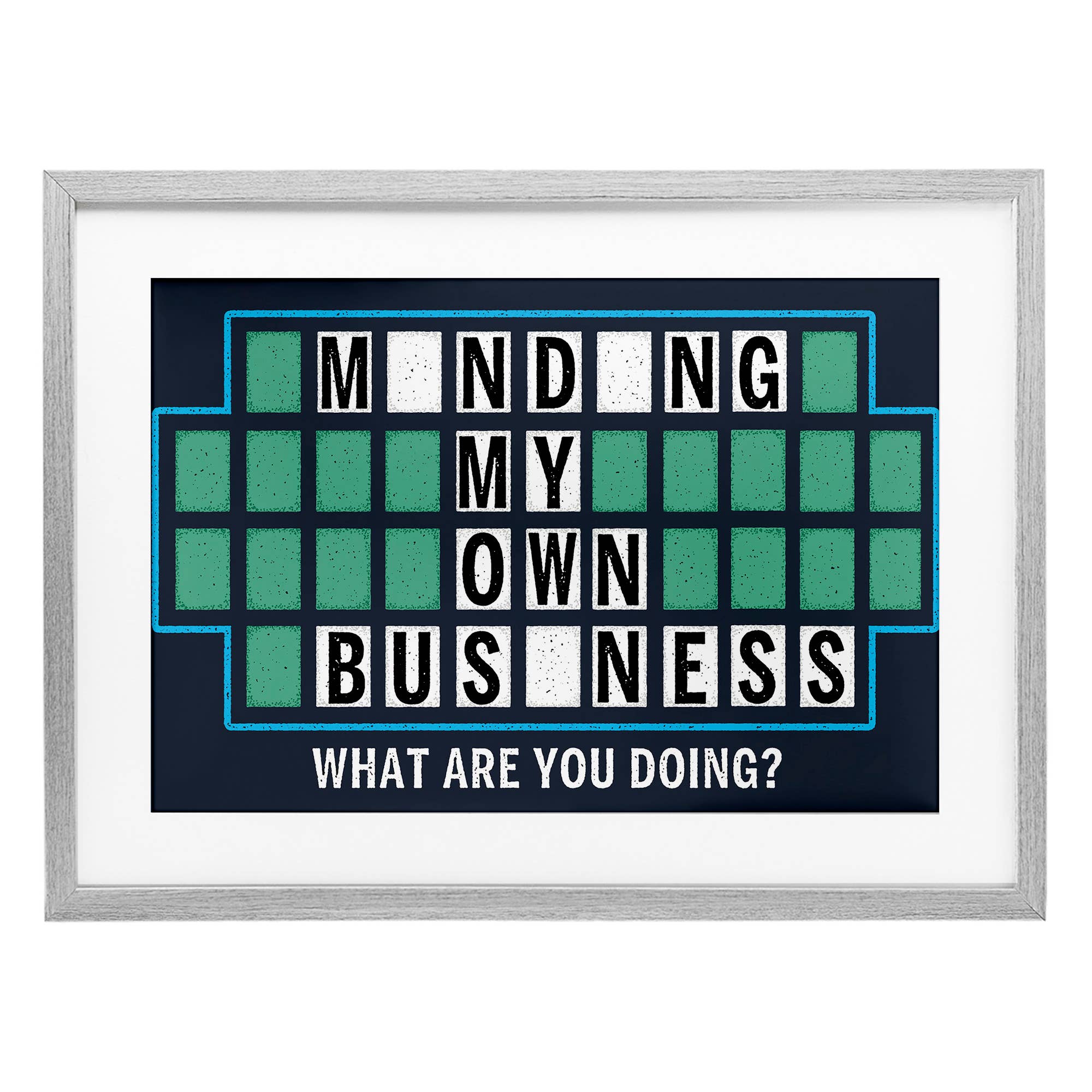 Stupell Industries - Wholesale Wall Sign - Minding My Own Business Game - Print Under Glass Wall Art11