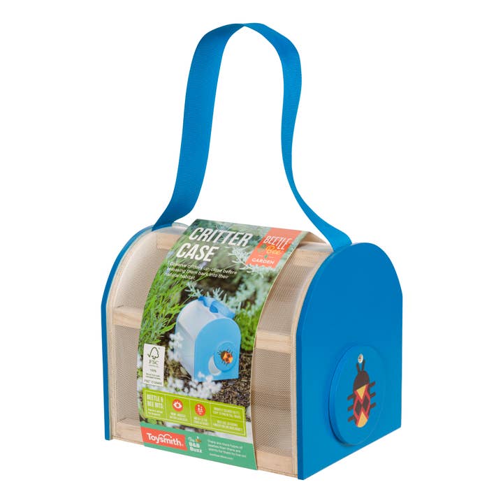Toysmith - Wholesale Wood Toy - Kids - Beetle & Bee Critter Case FSC Certified Wood-Outdoor Play