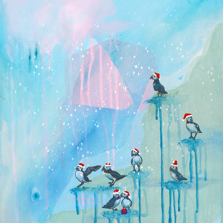 Christmas on the rock Greetings Card for wholesale by Sayers Studio