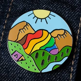 Alfinete de montanha arco-íris da natureza por atacado de Bianca's Design Shop