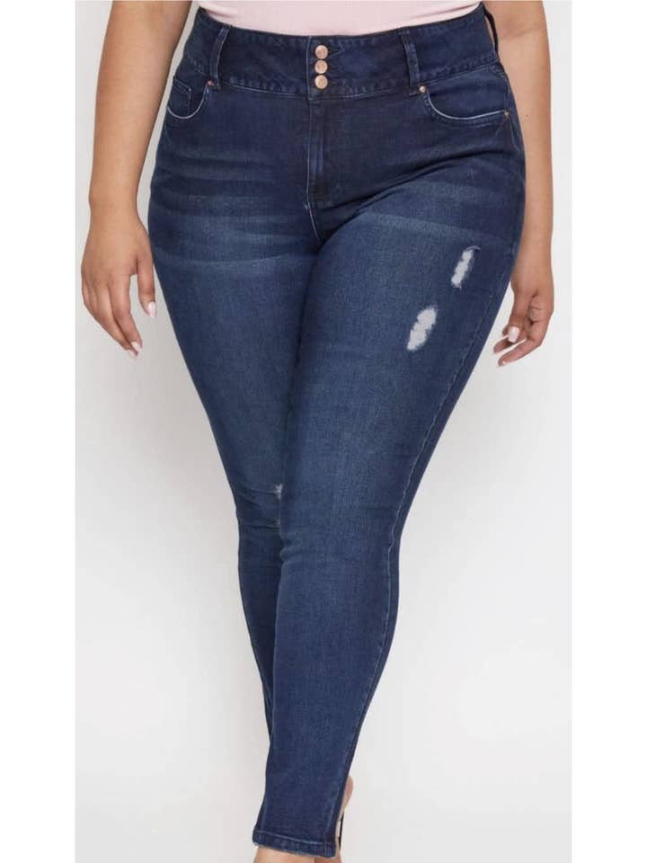 Mørkvaskede denimjeans for engroshandel hos TOO CHIC BOUTIQUE & CO. LLC