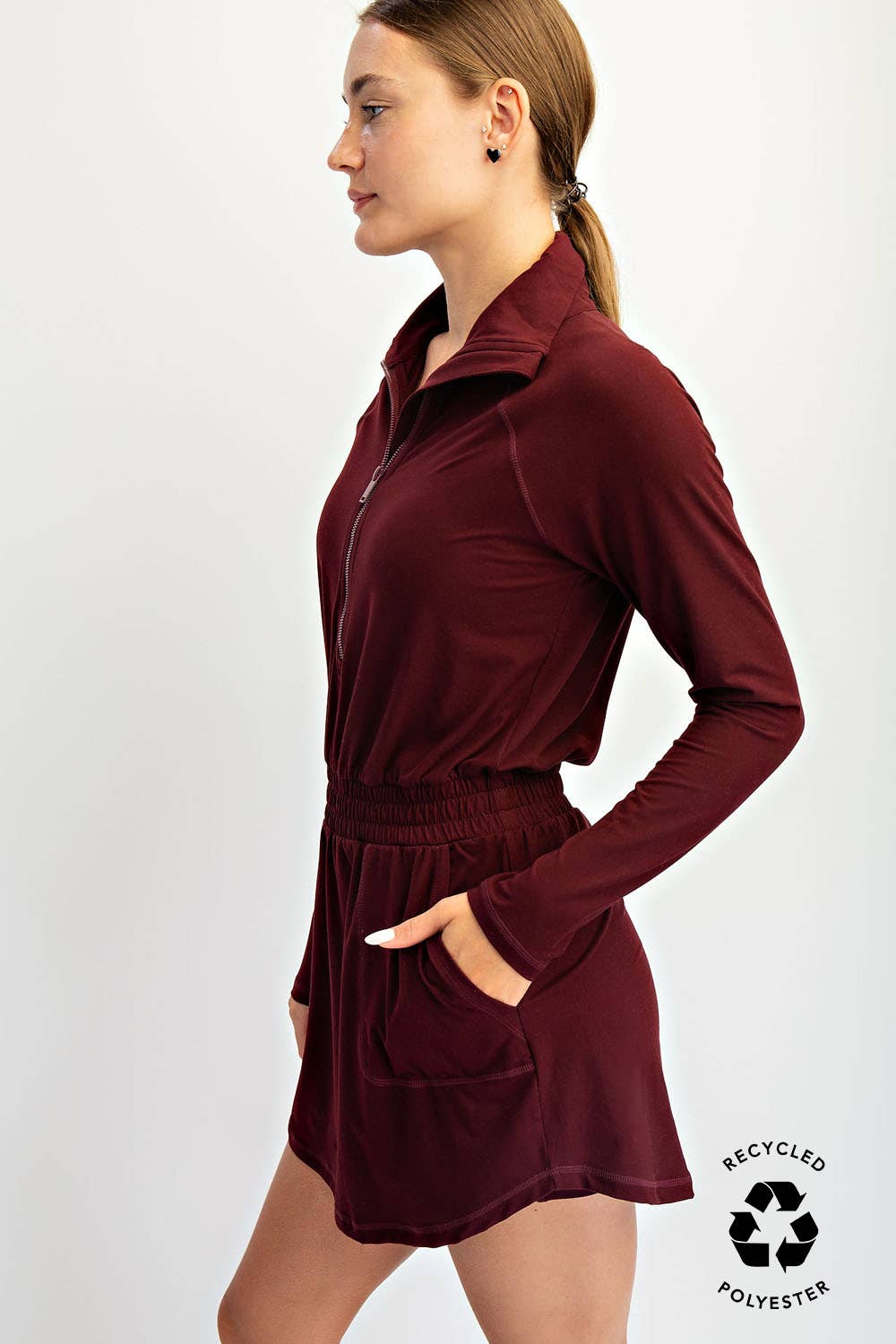 Rae Mode - Wholesale Athletic Skirt - Women's - BUTTER SOFT QUARTER ZIP ROMPERSKIRT2