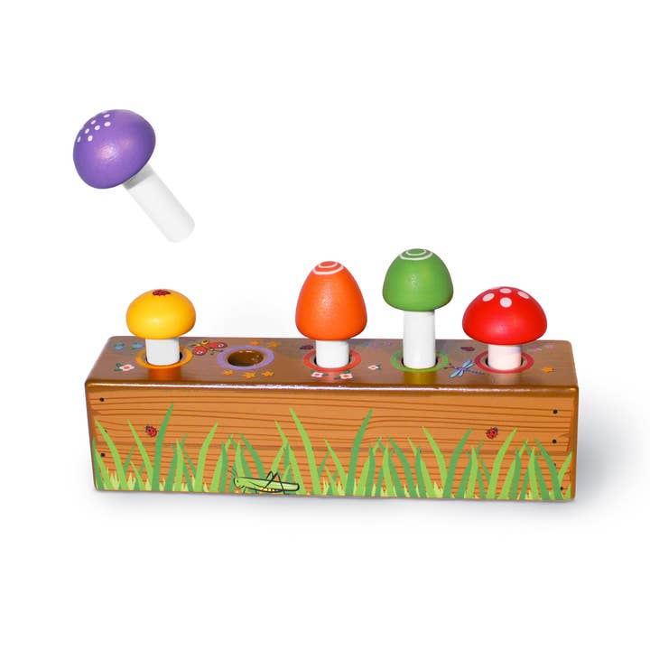 Jack Rabbit Creations - Wholesale Wood Toy - Kids - Mushroom Pop & Play3