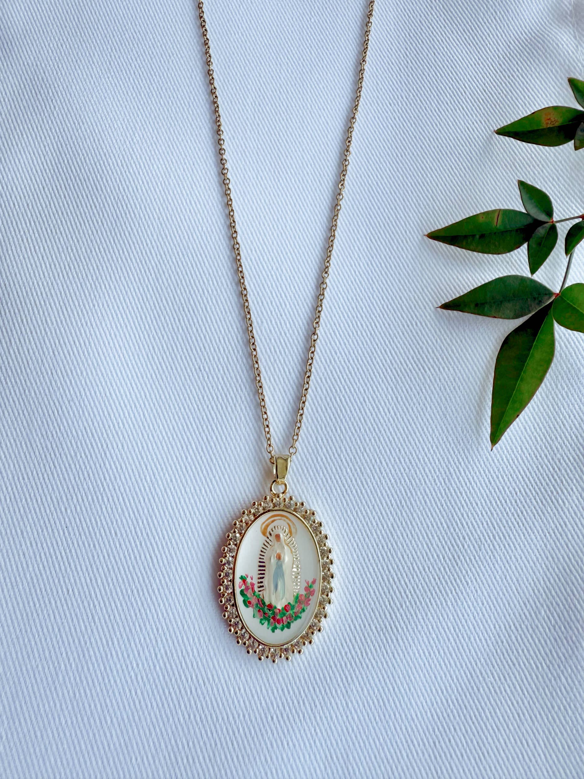 Harleigh Leonards Designs - Wholesale Pendant/Charm Necklace - Our Lady of Lourdes Necklace