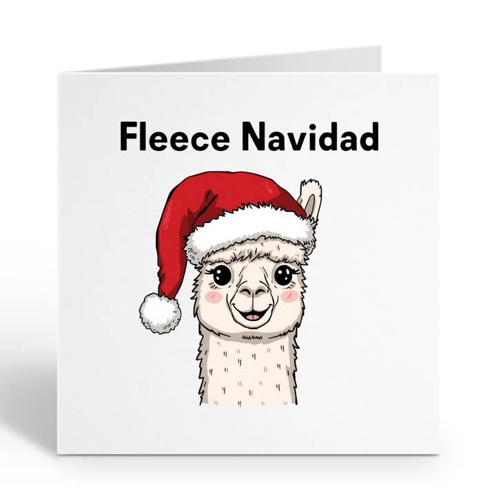 Grappige Kerstkaart - Lama Woordgrap voor wholesale door Smirk & Scribble