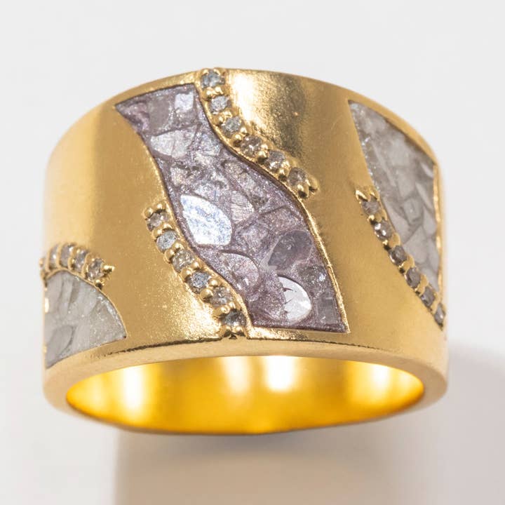 Bague Krish en vermeil doré pour la vente par Shana Gulati Jewelry