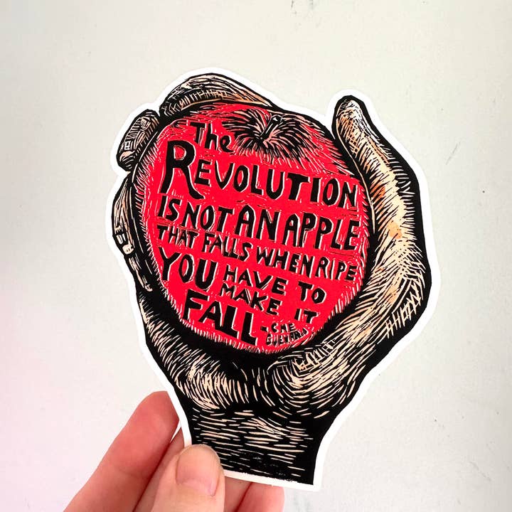 Autocollant étanche avec citation sur la révolution pour la vente par Horse & Hare