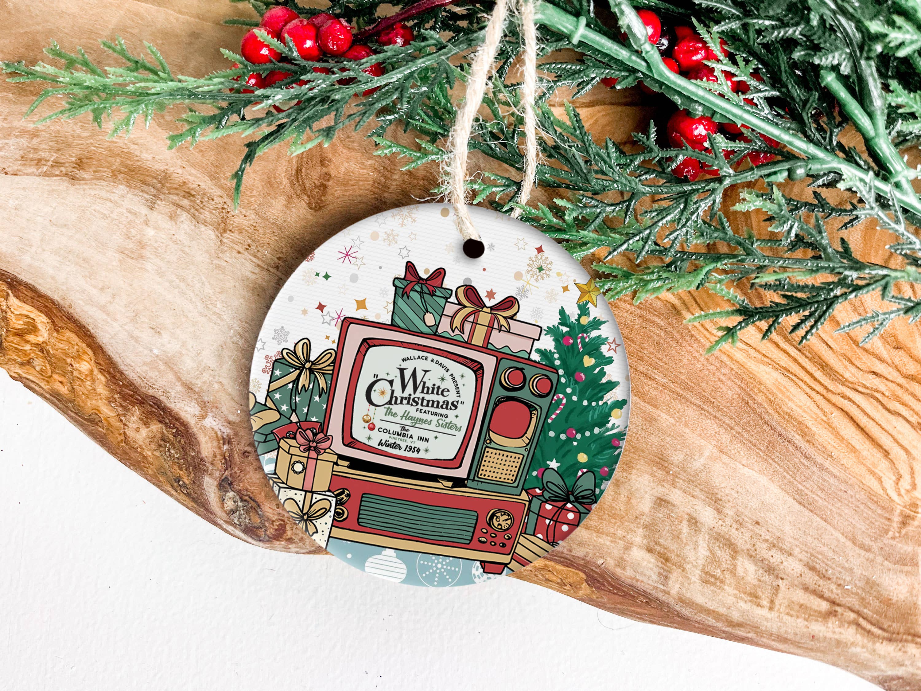 TMLECOM LTD – wholesale Ornament – White Christmas Movie Ornament, Haynes Sisters Xmas Ornament2