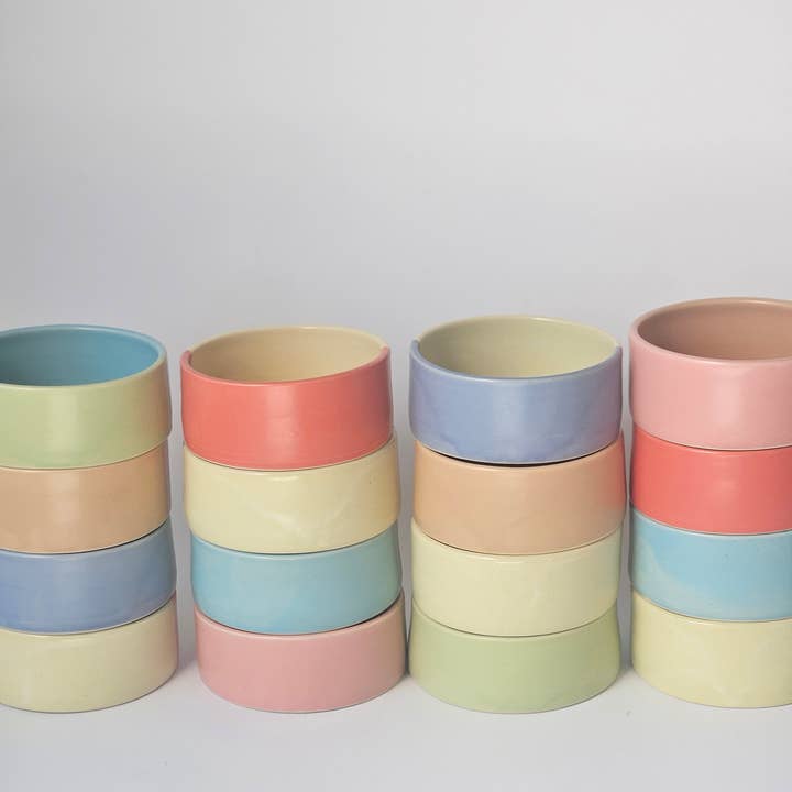 Bad Dogs Studio - Wholesale Pet Bowl - Cat/Dog - Half & Half Pet Dish • Small Dog Cat Bowl • Handmade Ceramic1