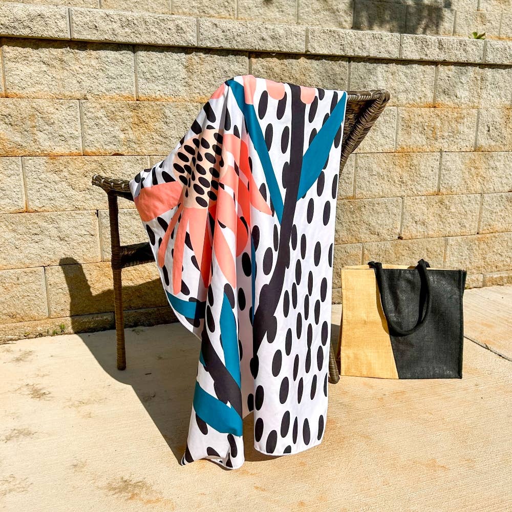 Buzzee - Wholesale Beach Towel - Double Sided Beach Towel-Sand Resistant- Quick Dry- Coral1