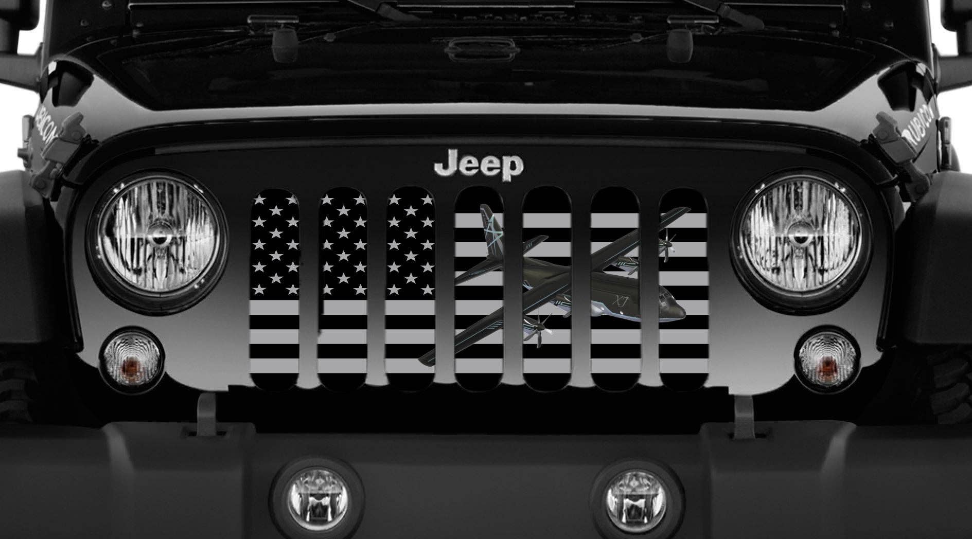 Dirty Acres - Wholesale Sign - C130 Tactical American Flag Jeep Grille Insert4