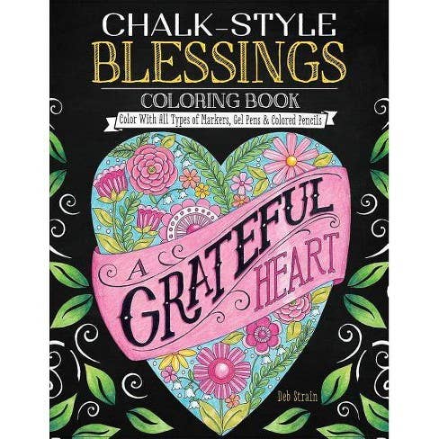 Livre de coloriage - Chalk-Style Blessings pour la vente par Wellspring