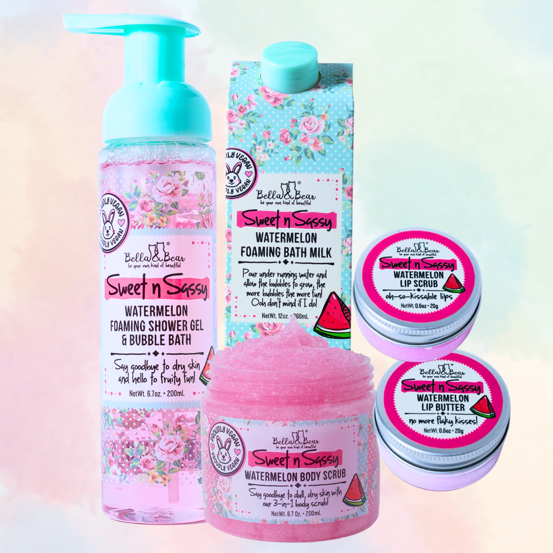 Bella & Bear – wholesale Bath & body set – Sweet 'n' Sassy Mega Watermelon Bath & Body Large Gift Set12