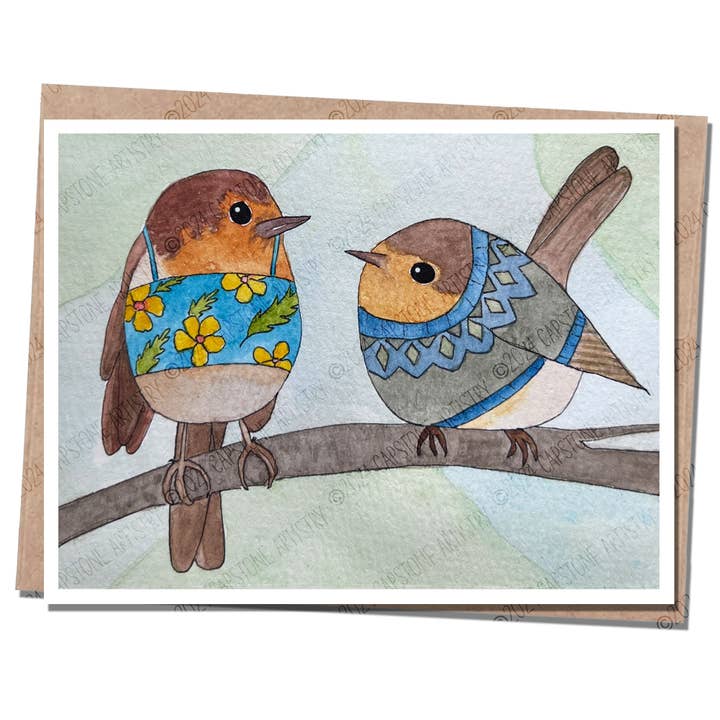 Capstone Artistry - Wholesale Everyday Greeting Card - Unseasonably Warm Funny Winter Spring Greeting Card