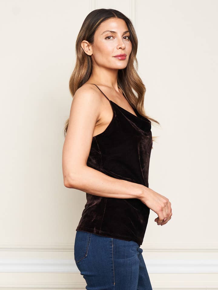 Paparazzi - Wholesale Camisole - Women's - 3656-MAT Stretch Velvet Cowl Neck Camisole9