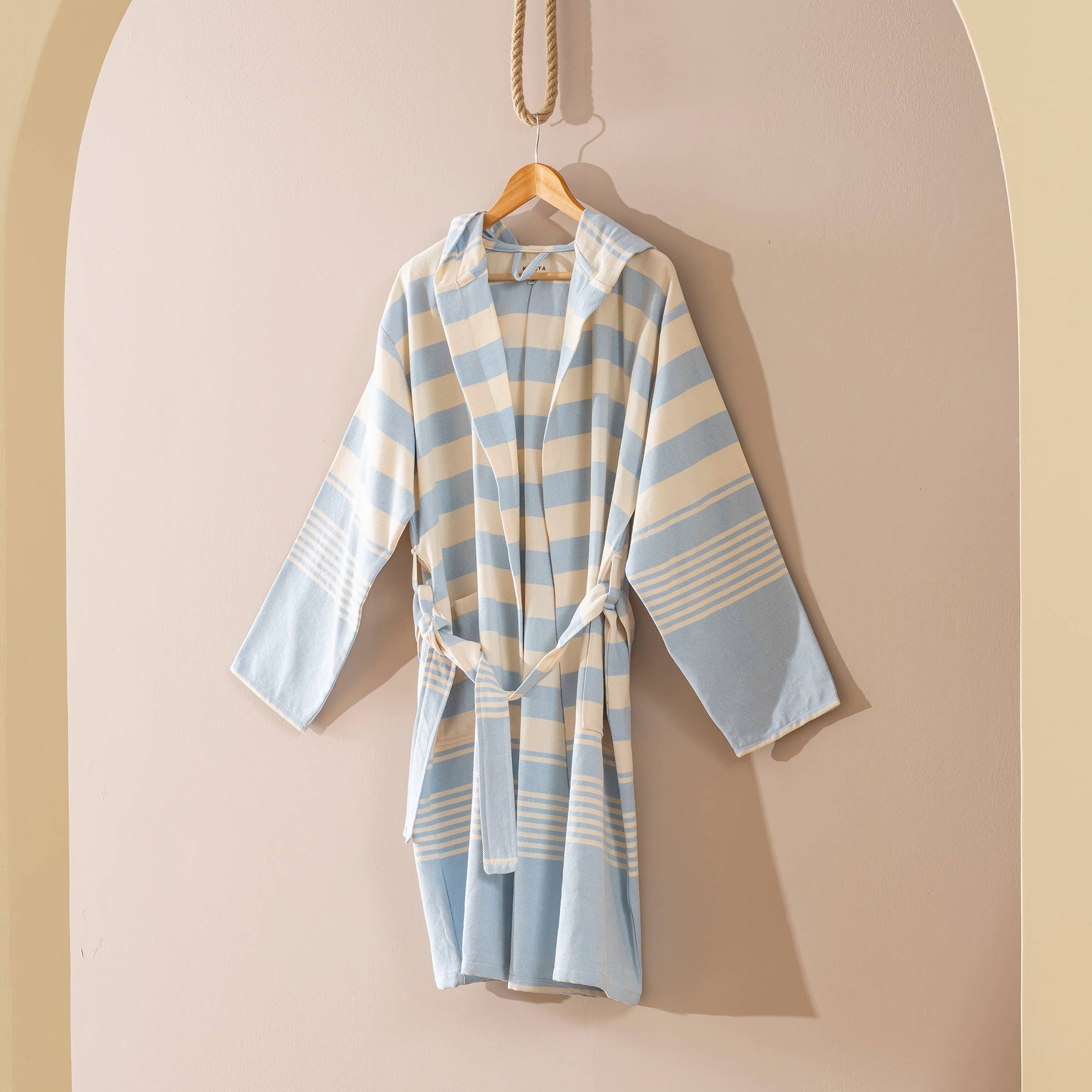 Kikoya - Wholesale Robe - Unisex - Bathrobe Turkish Cotton LightWeight Summer Hood Kimono Robe 21