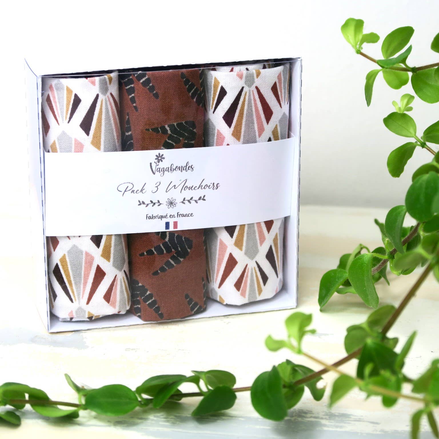 Vagabondes - Wholesale Handkerchief - Unisex - Pack of 3 Cotton Handkerchiefs, Reusable and Eco-friendly17