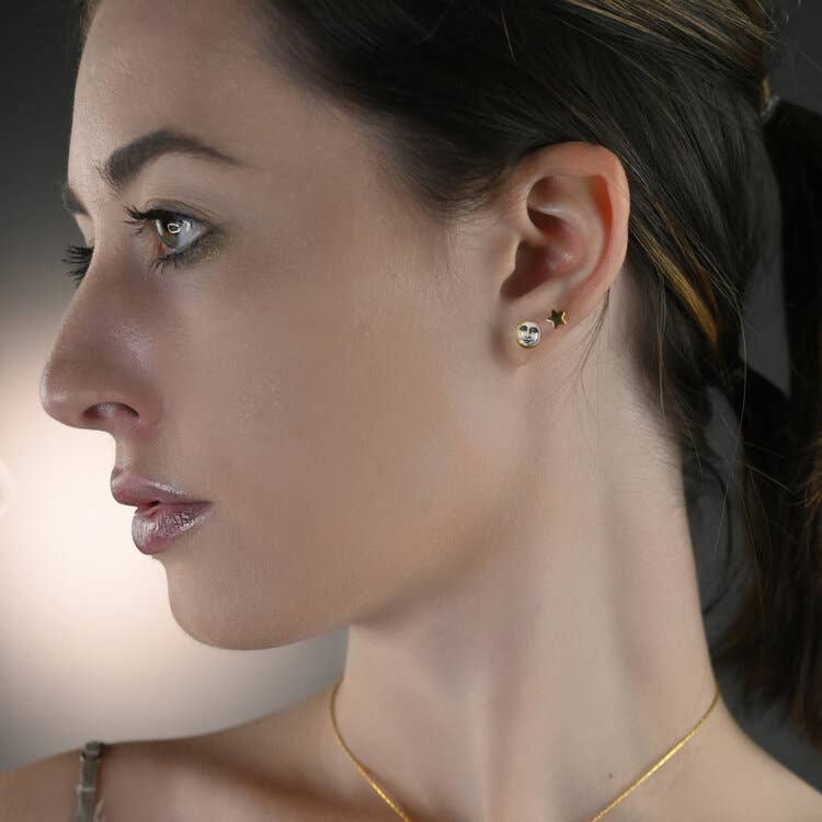 KBD Studio - Wholesale Stud/Post Earrings - Tiny Picture Studs (Gothic Font Fuck)5