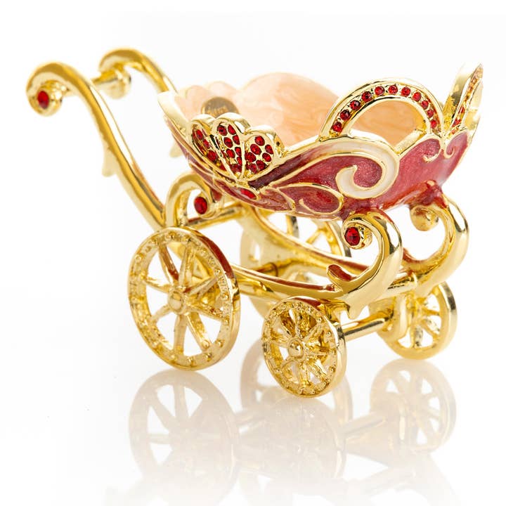 Keren Kopal - Wholesale Sieradendoos/organizer - Red vintage kinderwagen Trinket Box kinderwagen3