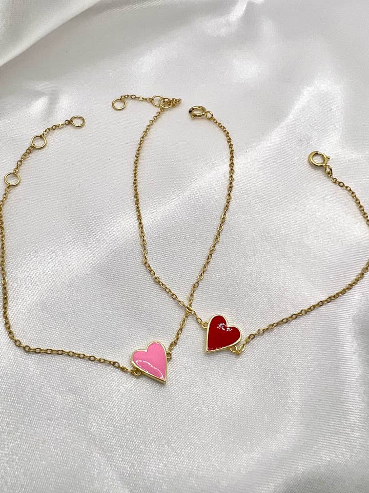 Bracelet cœur pavé pour la vente par Gems Luxe