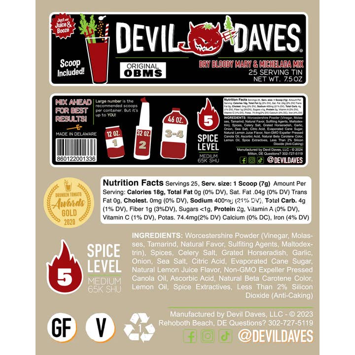 Devil Daves Bloody Mary Co - Wholesale Cocktail Mix/Syrup - Bloody Mary Seasoning Tub | ORIGINAL3