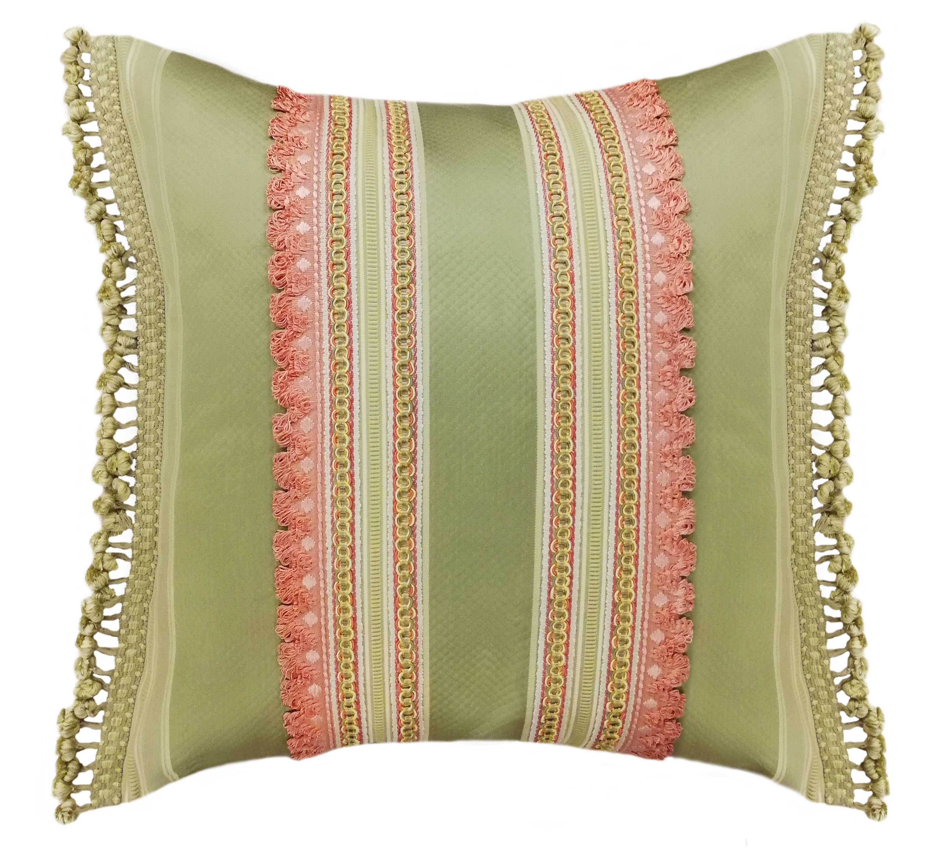 San Leucio 1789 - Wholesale Throw/Decorative Pillow - TEODOSIO REVERSIBLE CUSHION - GREEN 
CODE COLLECTION5
