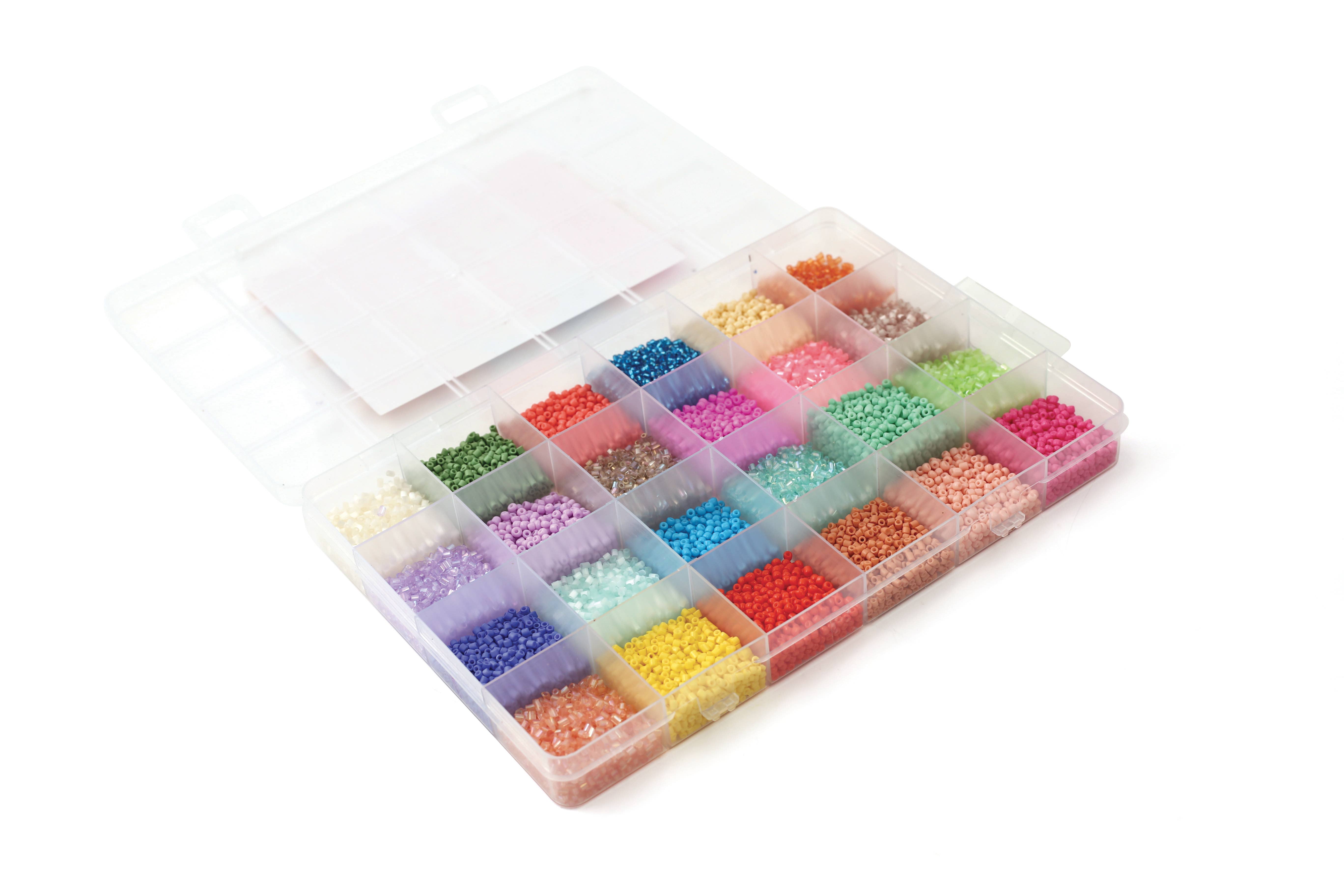 Graine Créative - Wholesale Craft Supplies - RAINBOW GELATO BEAD ASSORTMENT 24 COLORS DIAM 2MM 7G1