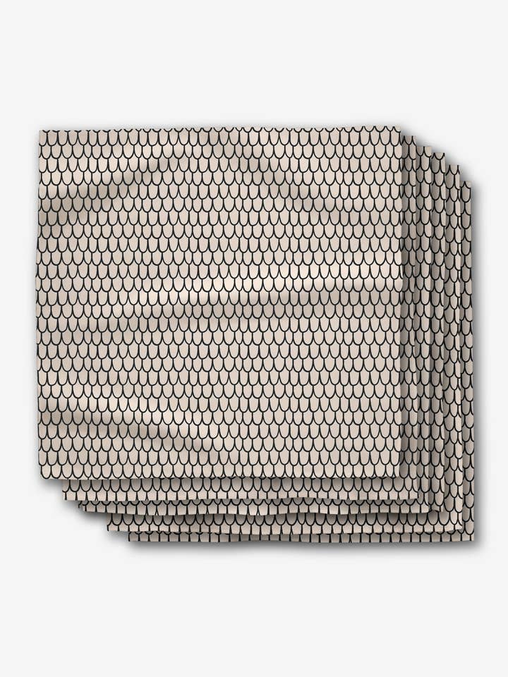 Fish Scale Scribble Dinner Napkin Set for wholesale by Geometry