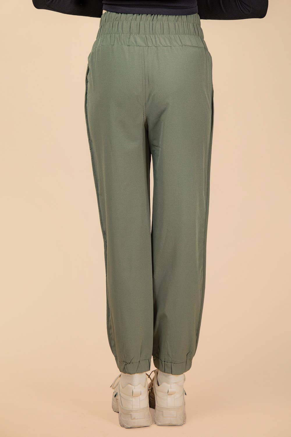 VERY J - Wholesale Athletic Sweatpants/Joggers - Women's - NP70063-Elasticized waist jogger pants2