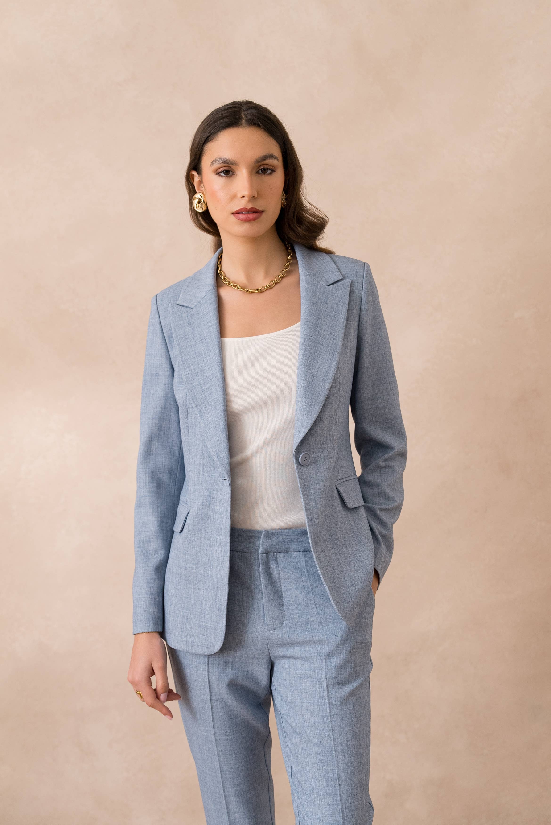 Attentif Paris – wholesale Kostymjacka – Dam – Heather figursydd kavaj för dam32