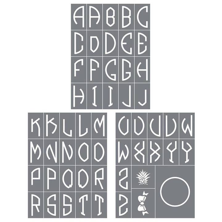 Monogram - Alphabet Mesh Stencil 9x12 for wholesale by A Makers' Studio