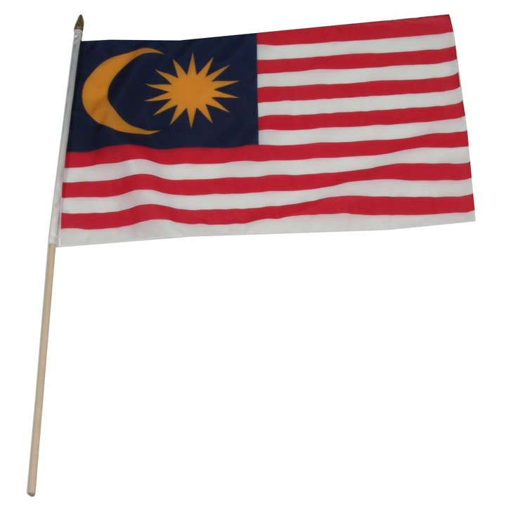 Flagge Malaysias, 12 x 18 Zoll, montiert für den Großhandel von 1-800 Flags