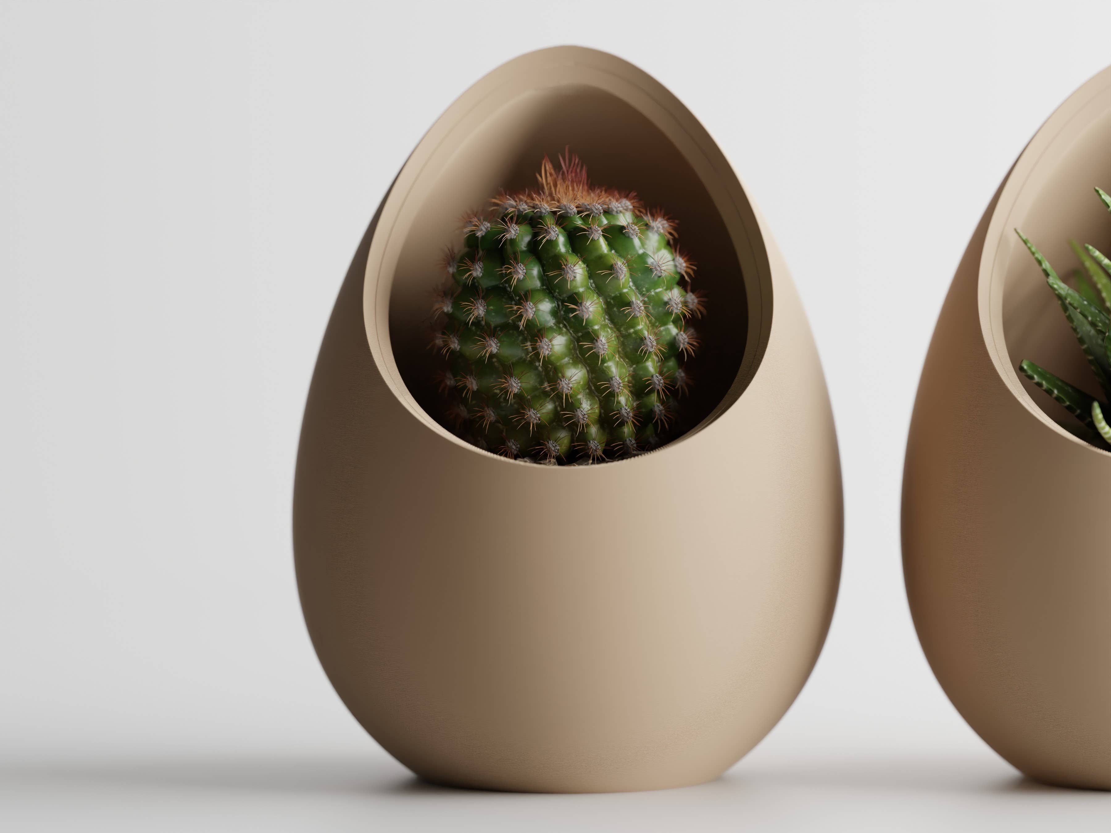 The Butler's Company - Wholesale Plant Pot - Succulent Plant Pot Egg Shape | Elegant Evergreen Container 0