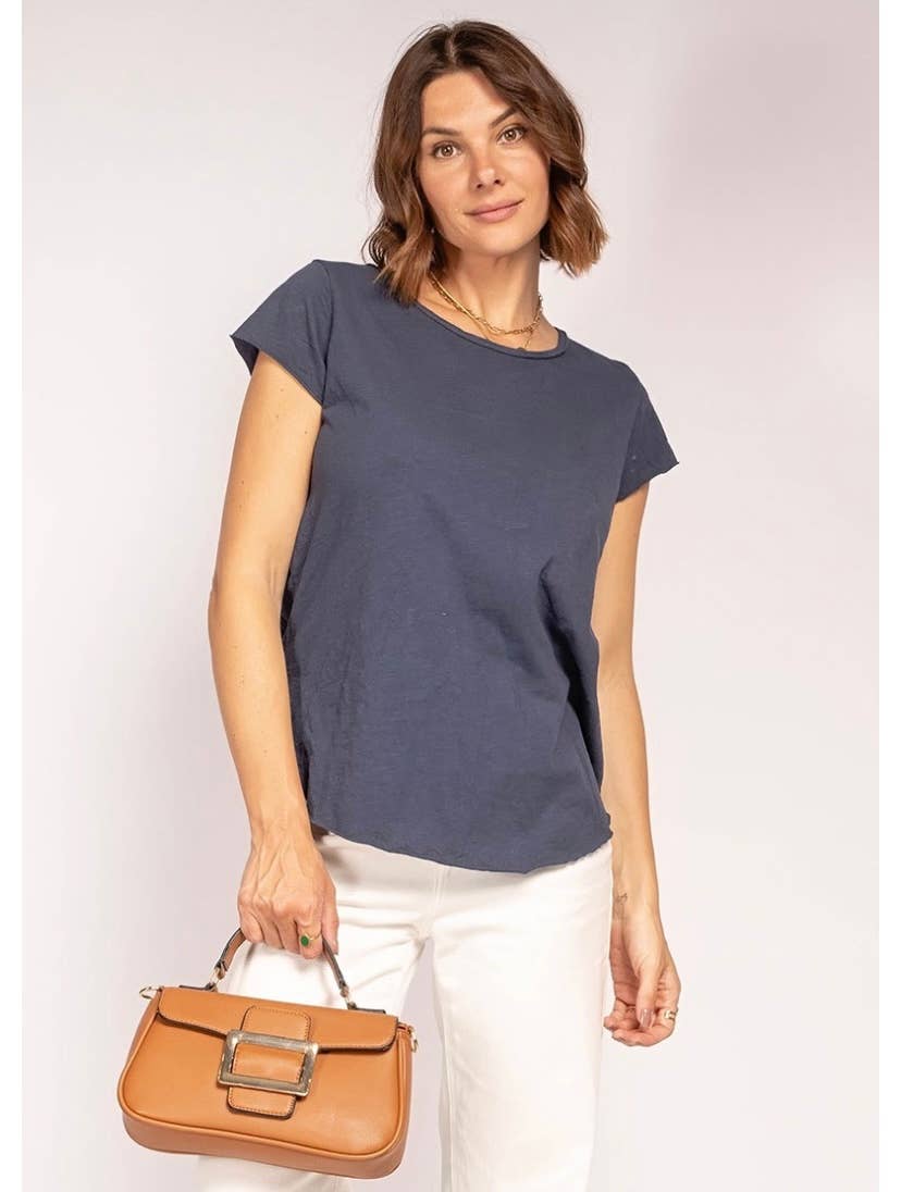 LINEN & COTTON HOUSE – Engroshandel T-shirt – til kvinder – Bomuld t-shirt med rund hals, basis 811758