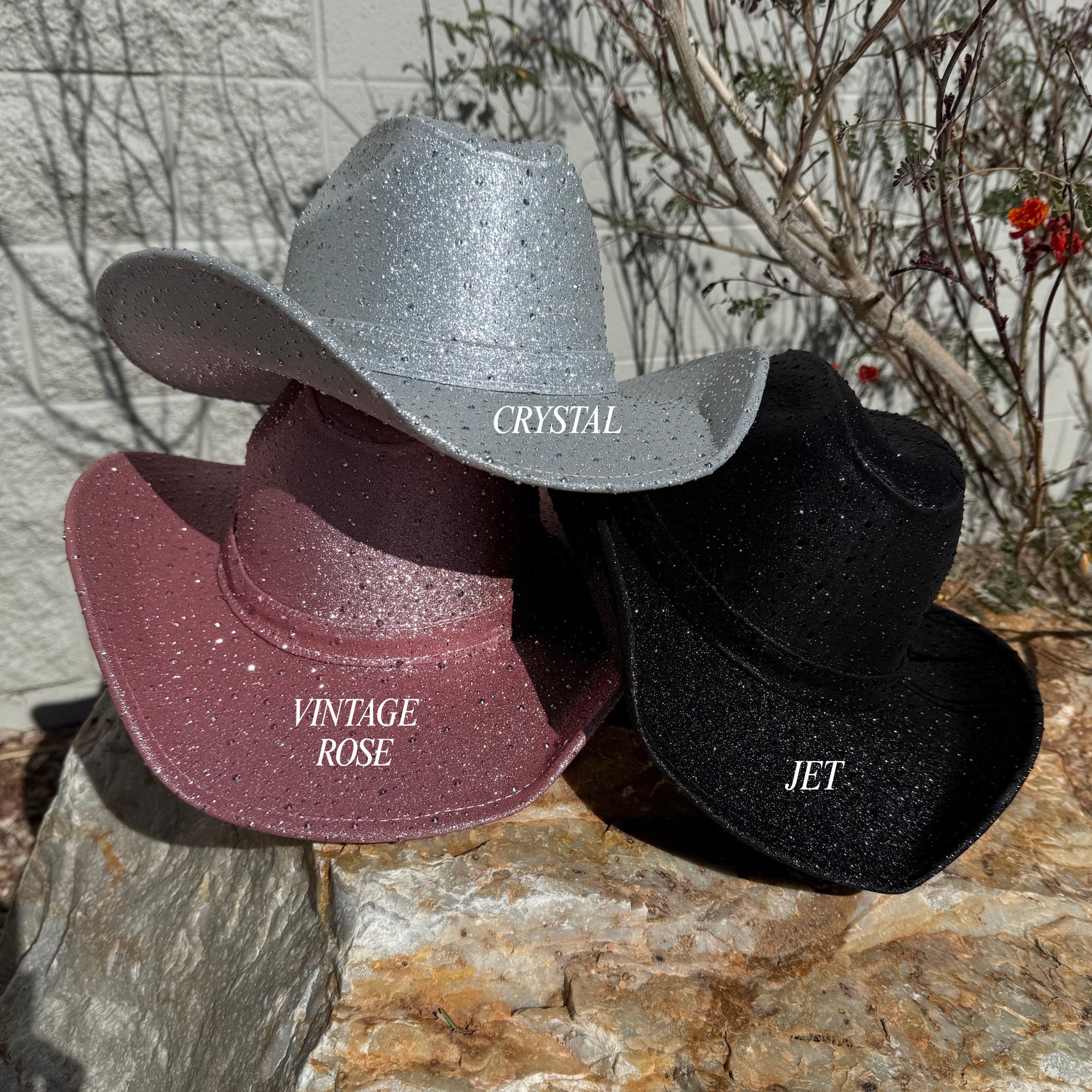 The Modern Cactus Co - Vente Chapeau de cowboy – unisexe - Chapeaux de cowgirl western unisexes avec strass2
