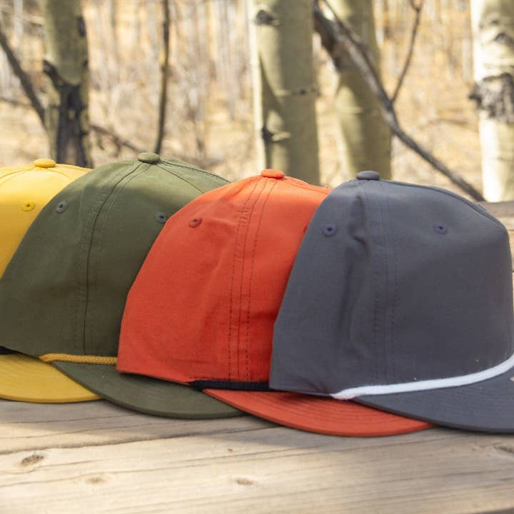 Hinterland Outdoors - Wholesale Flat Brim Cap - Unisex - Mount Massive Colorado 14er Rope Hat3