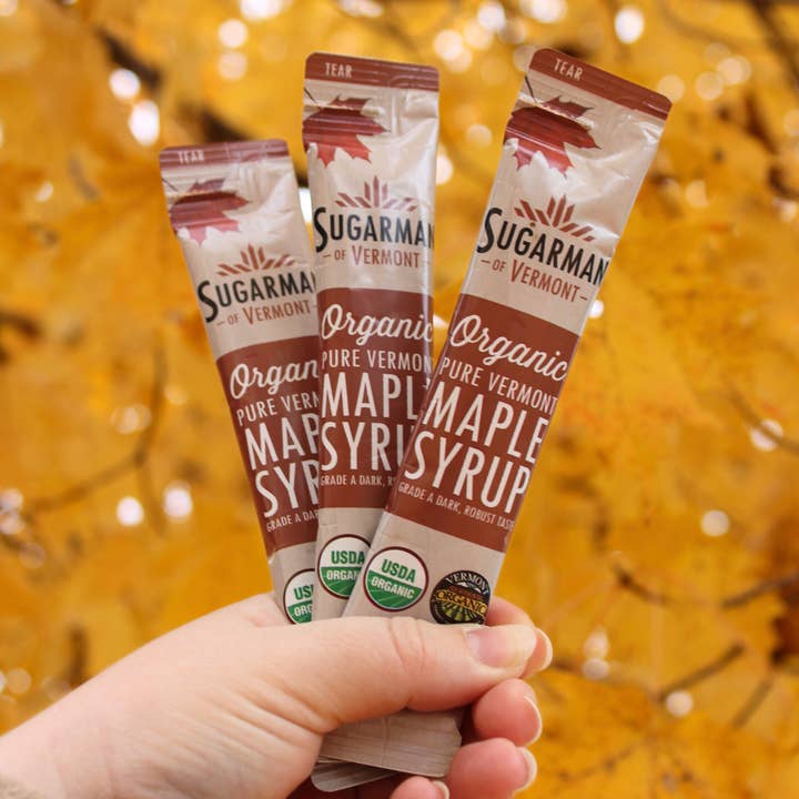Sugarman of Vermont - Wholesale Maple Syrup - Organic Pure Maple Syrup Packets, .96 fl. oz. (100/case)2