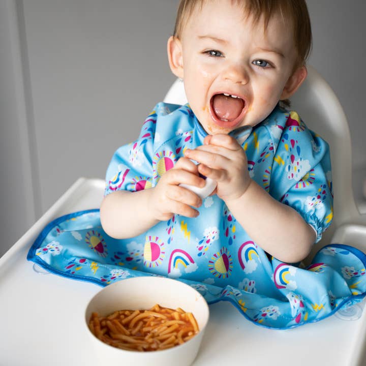 Cover & Catch Bib - Short Sleeve for wholesale by Tidy Tot