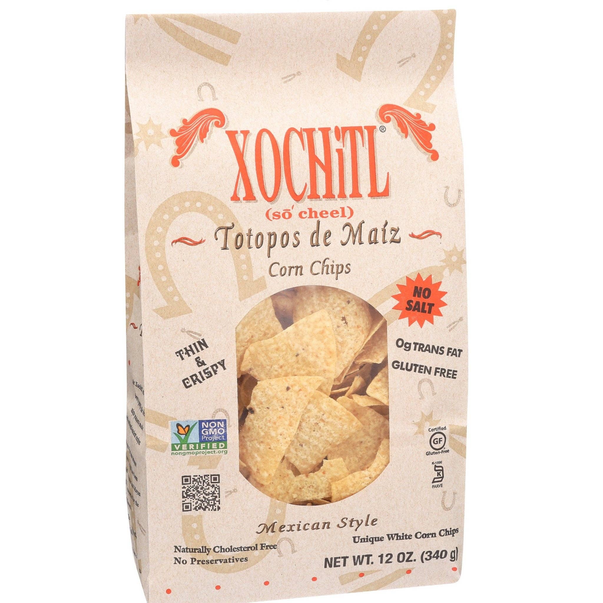 KeHE Distributors, LLC - Wholesale Chips - Xochitl No Salt Corn Chips, 12 OZ (Pack of 10)0